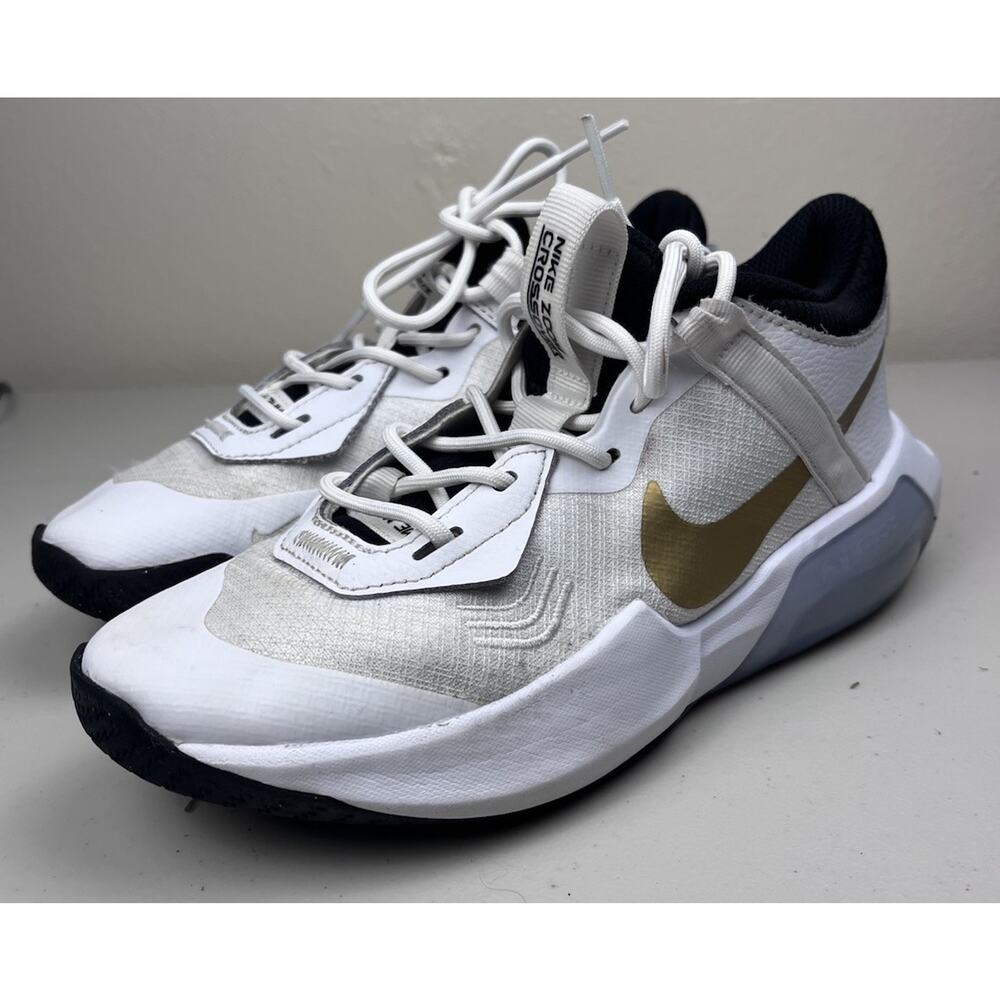 Nike Air Zoom Crossover GS White Gold DC5216-100 Youth Size 4Y Sneakers